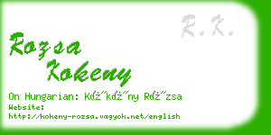 rozsa kokeny business card